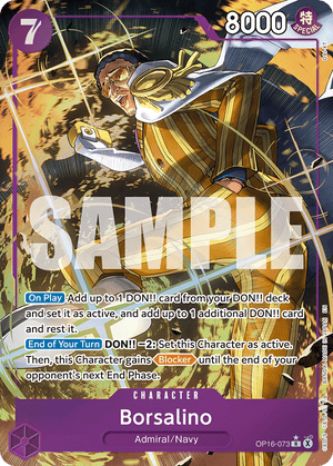 The Time of Battle OP16-073 Borsalino (Alternate Art)