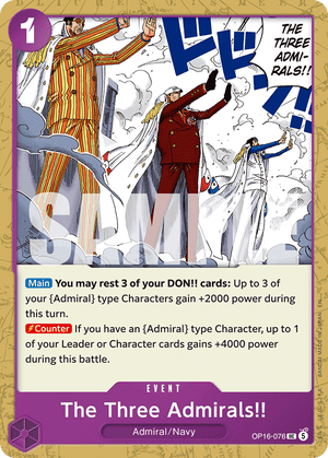 The Time of Battle OP16-076 The Three Admirals!!
