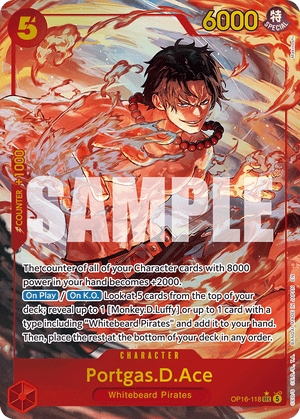 The Time of Battle OP16-118 Portgas.D.Ace (118) (Alternate Art)