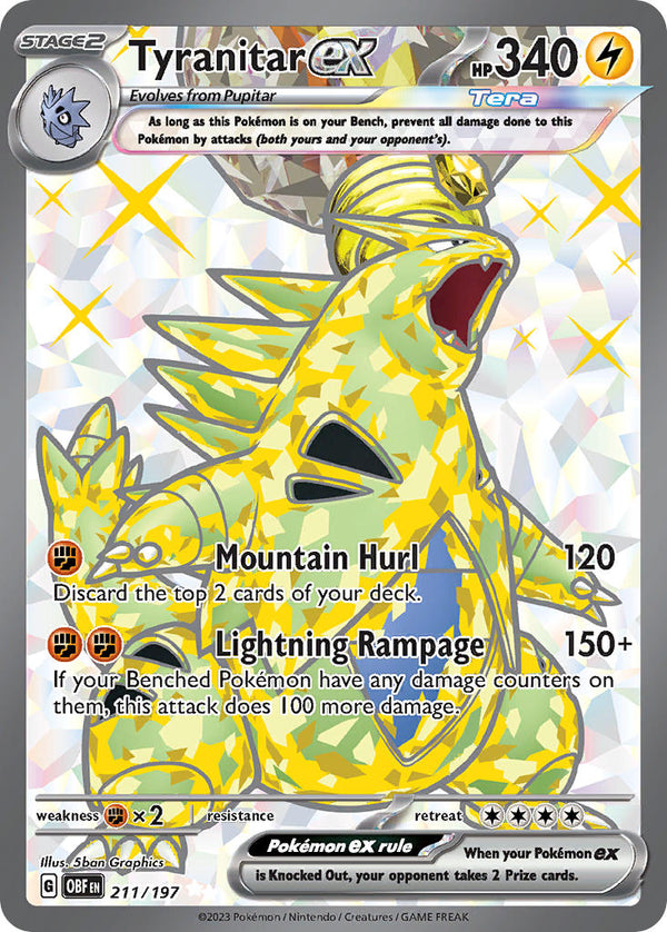 Obsidian Flames 211 Tyranitar ex