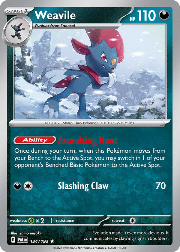 Paldea Evolved 134 Weavile