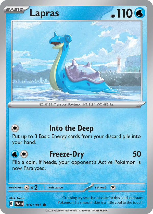 Paldean Fates 016 Lapras