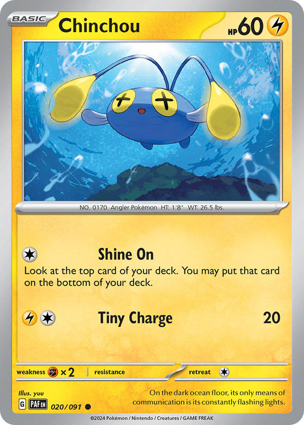 Paldean Fates 020 Chinchou