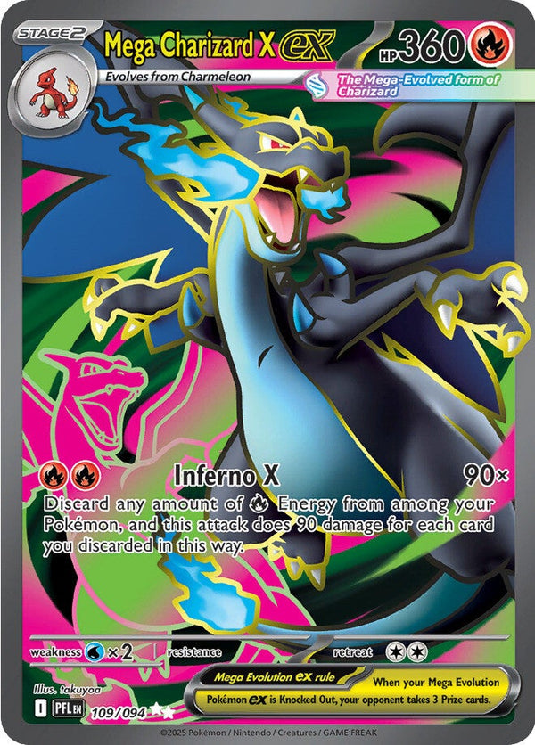 Phantasmal Flames 109 Mega Charizard X ex