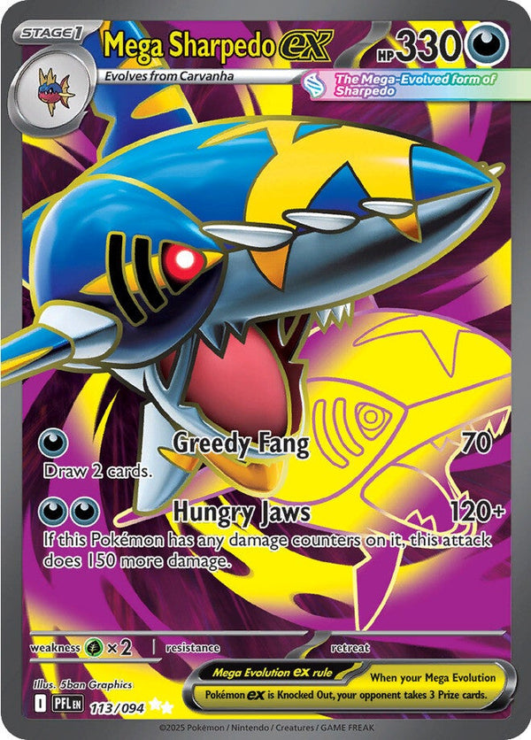 Phantasmal Flames 113 Mega Sharpedo ex
