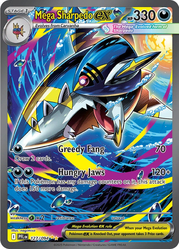 Phantasmal Flames 127 Mega Sharpedo ex