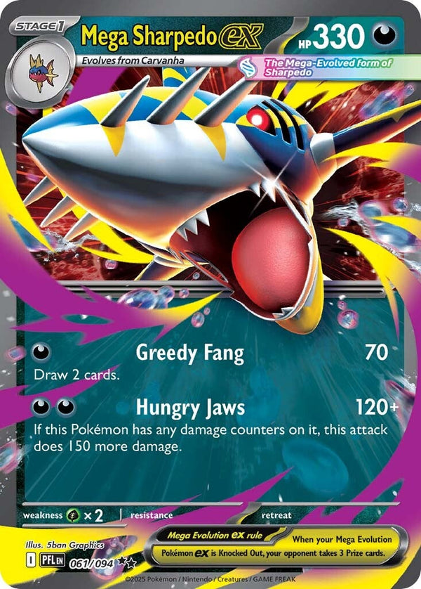 Phantasmal Flames 061 Mega Sharpedo ex