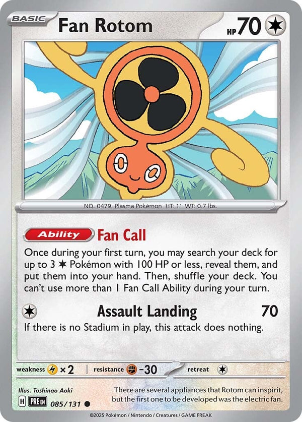 Prismatic Evolutions 085 Fan Rotom