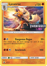 SM Black Star Promos 118 Lycanroc / Forbidden Light Prerelease staff promo (Staff Stamp)