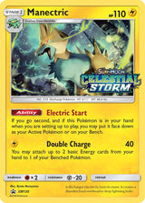SM Black Star Promos 130 Manectric / Celestial Storm Prerelease staff promo (Staff Stamp)