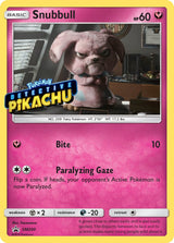 SM Black Star Promos 200 Snubbull / Detective Pikachu On the Case Figure Collection (Sheen Holofoil, Detective Pikachu Stamp)