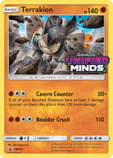 SM Black Star Promos 205 Terrakion / Unified Minds Prerelease participation promo
