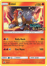 SM Black Star Promos 219 Entei / Cosmic Eclipse Prerelease staff promo (Staff Stamp)
