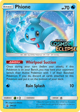 SM Black Star Promos 220 Phione / Cosmic Eclipse Prerelease staff promo (Staff Stamp)