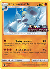 SM Black Star Promos 047 Crabominable / Burning Shadows Prerelease staff promo (Staff Stamp)