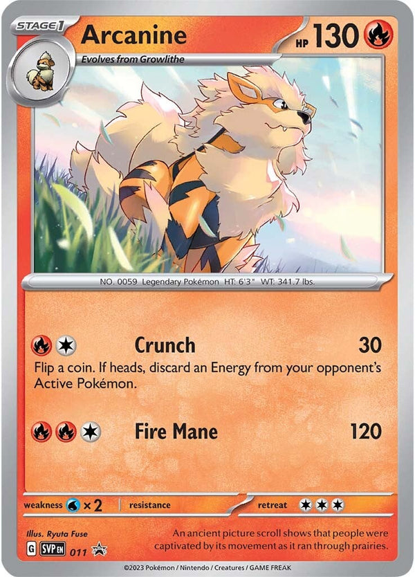 SV Black Star Promos 011 Arcanine / Scarlet & Violet Three Pack Blisters