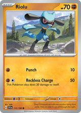 Scarlet and Violet Base 113 Riolu