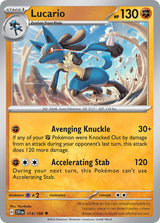 Scarlet and Violet Base 114 Lucario