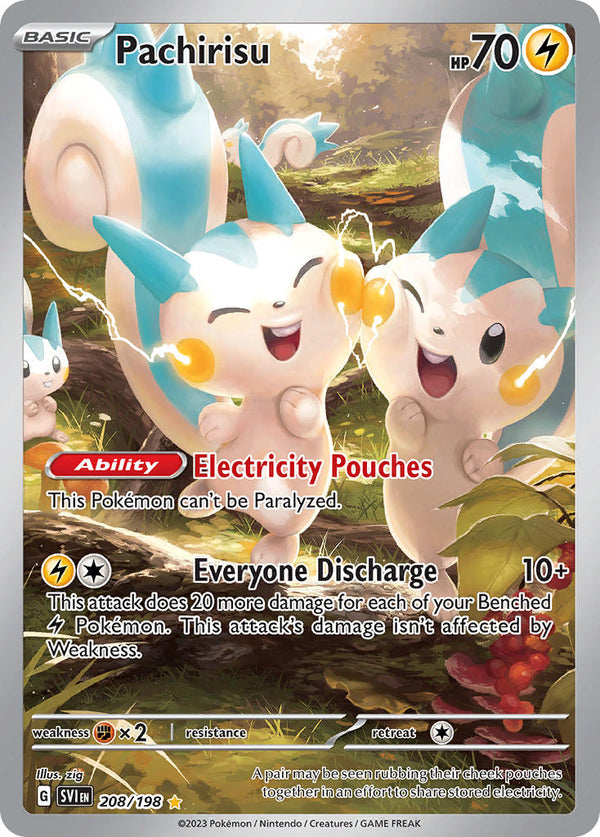 Scarlet and Violet Base 208 Pachirisu