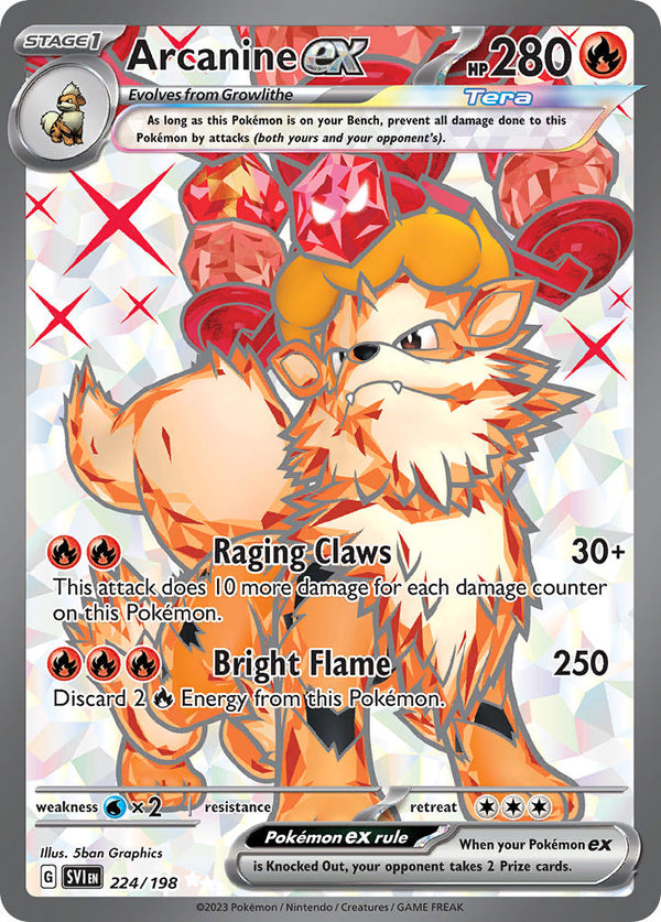 Scarlet and Violet Base 224 Arcanine ex