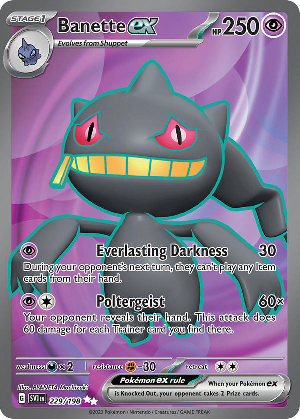 Scarlet and Violet Base 229 Banette ex