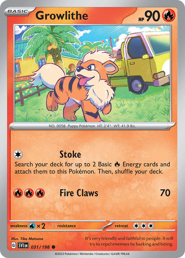 Scarlet and Violet Base 31 Growlithe