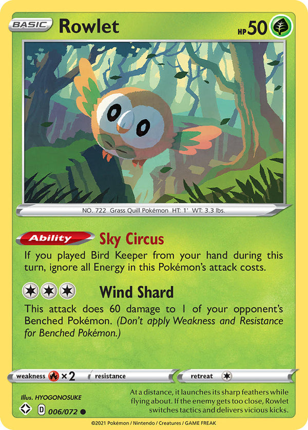 Shining Fates 006 Rowlet