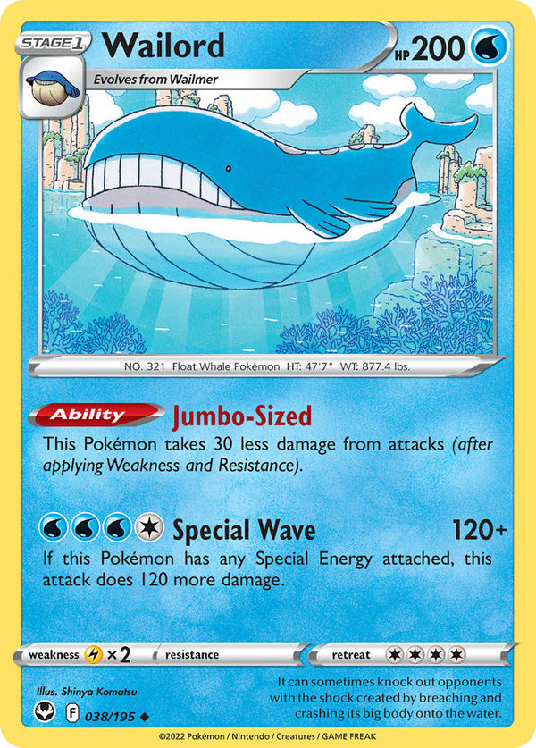 Silver Tempest 038 Wailord