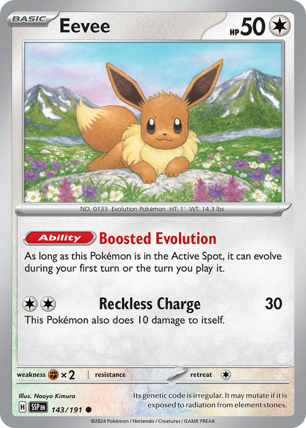 Surging Sparks 143 Eevee