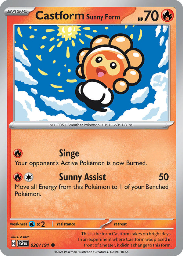 Surging Sparks 020 Castform Sunny Form