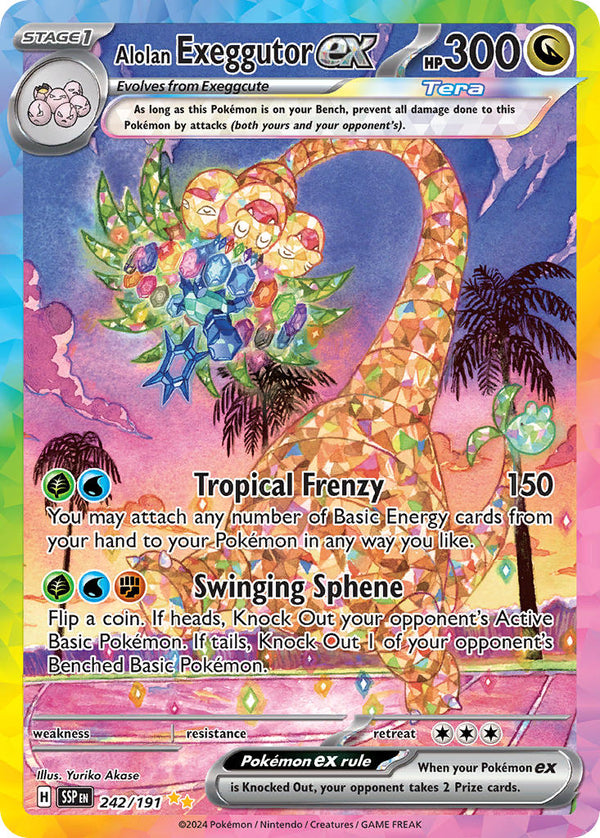 Surging Sparks 242 Alolan Exeggutor ex