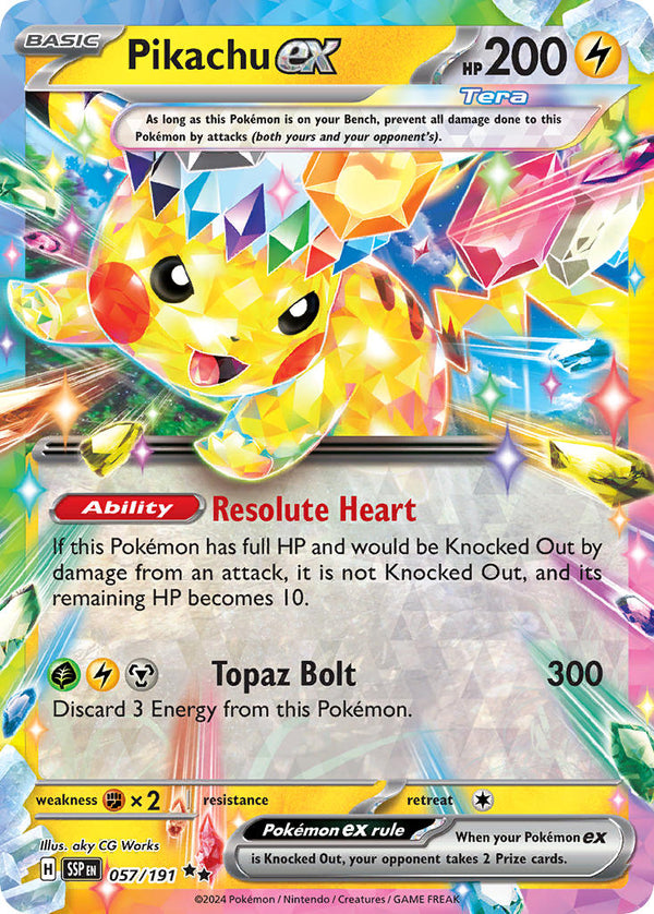 Surging Sparks 057 Pikachu ex