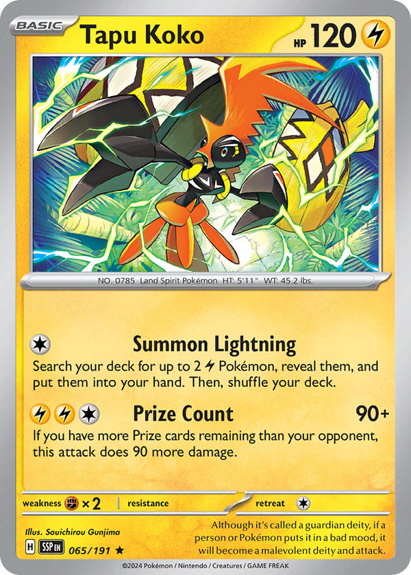 Surging Sparks 065 Tapu Koko