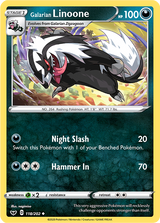 Sword and Shield Base 118 Galarian Linoone