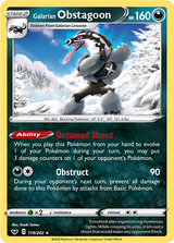 Sword and Shield Base 119 Galarian Obstagoon