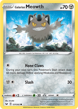 Sword and Shield Base 127 Galarian Meowth