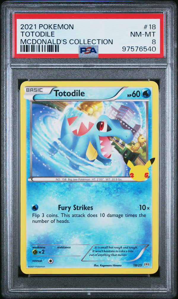 Totodile #18 PSA 8