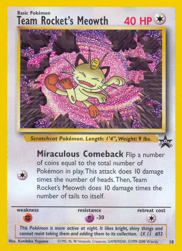 Wizards of the Coast Promos 018 Team Rocket's Meowth