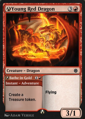 Alchemy Horizons: Baldur's Gate A-197 A-Young Red Dragon // A-Bathe in Gold