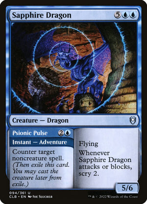 Commander Legends: Battle for Baldur's Gate 094 Sapphire Dragon // Psionic Pulse