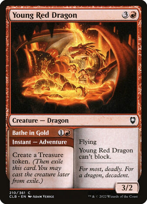 Commander Legends: Battle for Baldur's Gate 210 Young Red Dragon // Bathe in Gold