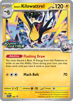 SVP Black Star Promos 182 Iono's Kilowattrel