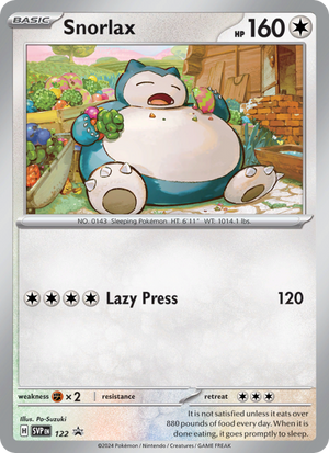 SVP Black Star Promos 122 Snorlax