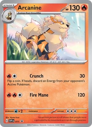SVP Black Star Promos 011 Arcanine