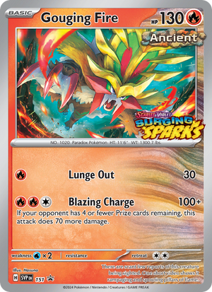 SVP Black Star Promos 151 Gouging Fire