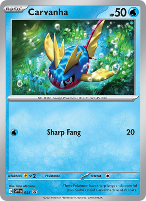 SVP Black Star Promos 093 Carvanha