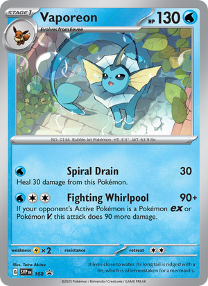 SVP Black Star Promos 168 Vaporeon