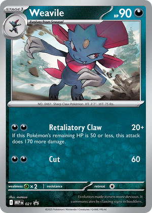 Mega Evolution Black Star Promos 021 Weavile