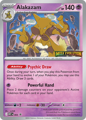 Mega Evolution Black Star Promos 003 Alakazam