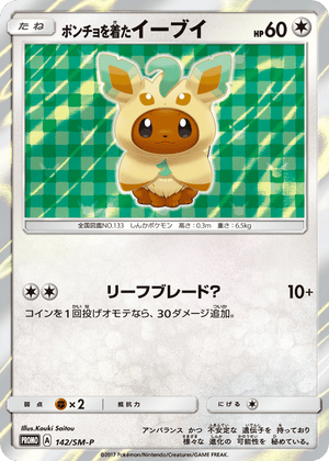 Sun & Moon Promos 142 Poncho-wearing Eevee